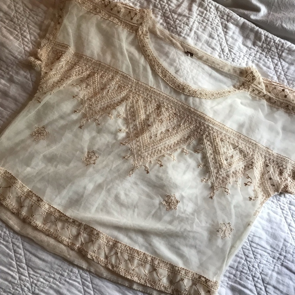 Free People sheer T-shirt